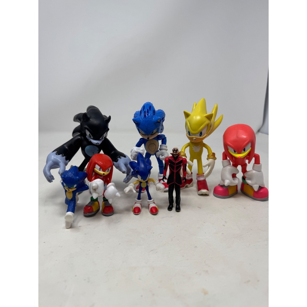 Sonic the Hedgehog Action Figure‎ Lot Werehog Super Sonic Knuckles Eggman 8pc
